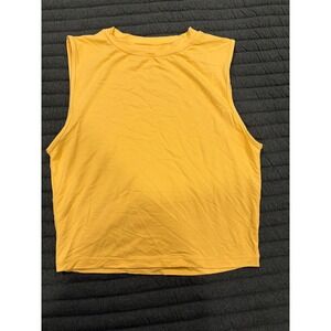 Alphalete Ultrasoft Cropped Tank Yellow Size Large